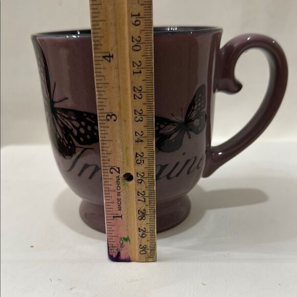 Pfaltzgraff Brown Imagine Butterfly Mug 16 Oz 4 1/4 In Tall 4 In Round - Picture 6 of 7